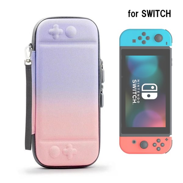Nintendo Switch 専用 グラデーション キャリングケース パープル＆ピンク 保護 スイッチ カバー ケース バッグ