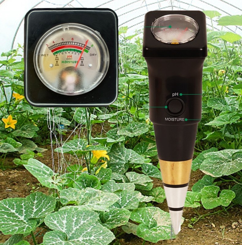 高感度 2in1 土壌測定器 ショート 土壌酸度計 PHメーター 水分 水分含有量 温度 農業 園芸用品 PHメーター ph測定器 水分センサー