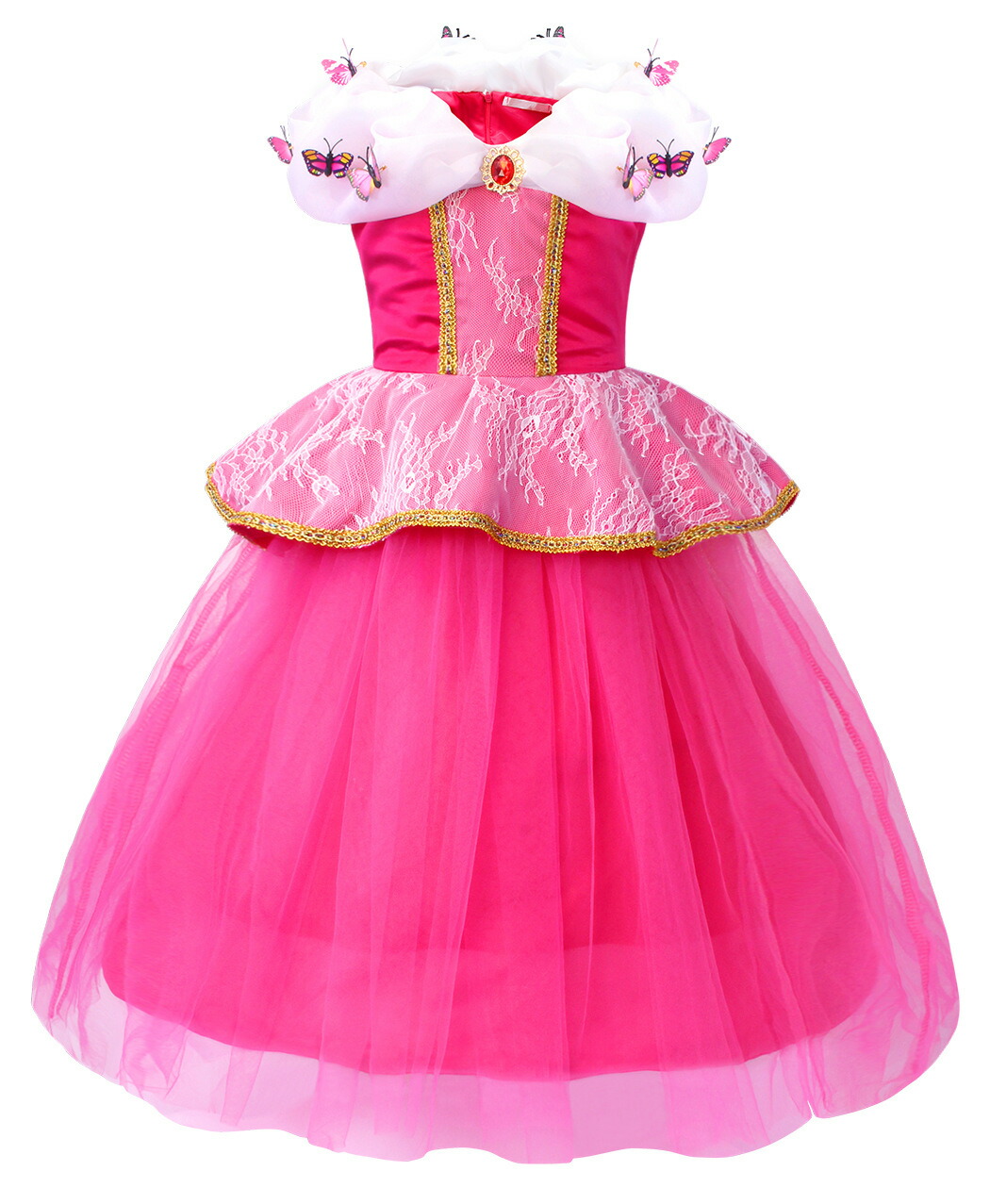 ドレス プリンセス コスチューム 子供 仮装 女の子 コスチューム 衣装 コスプレ プレゼント リトルプリンセス ピンク 078