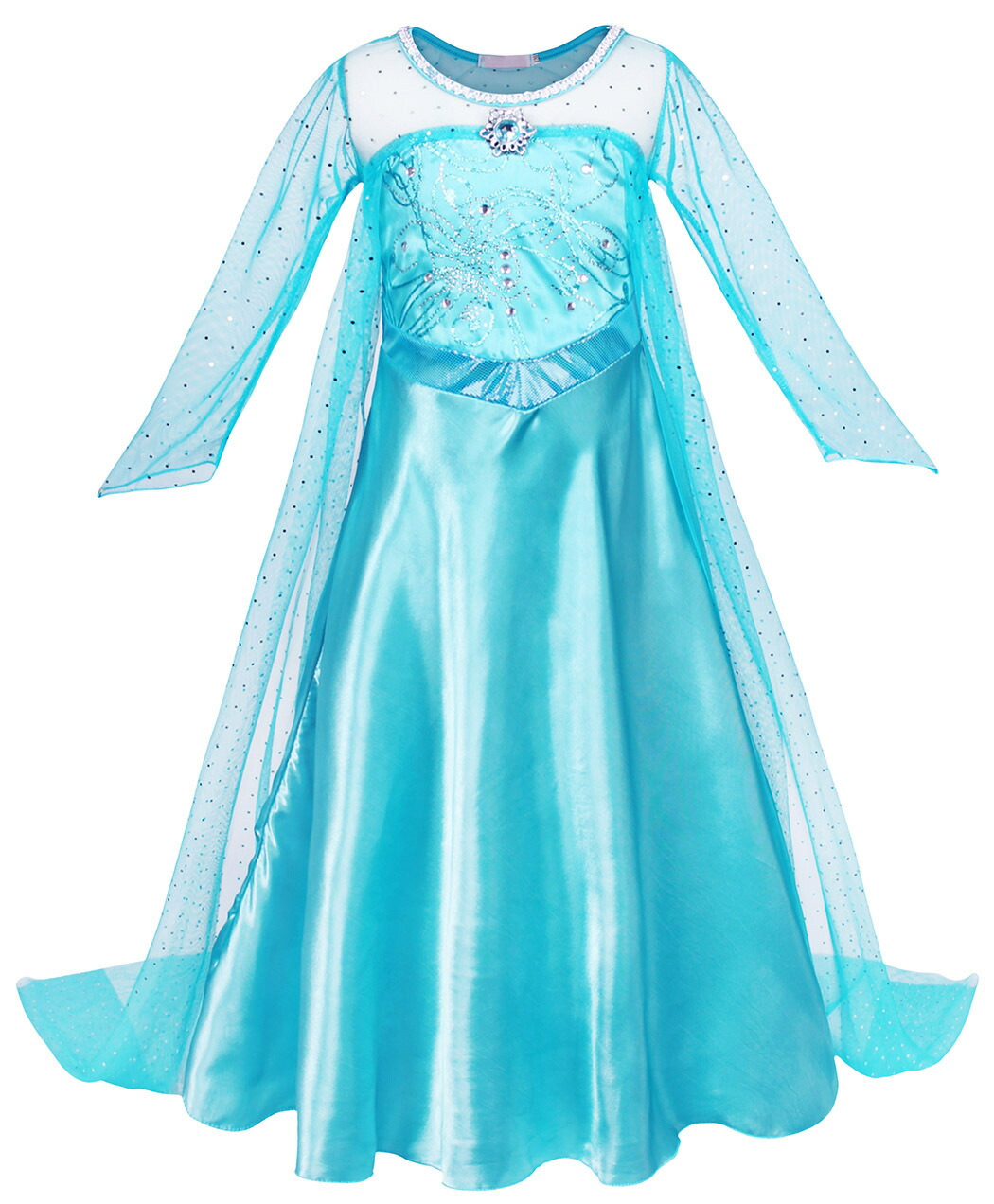 プリンセス ドレス 子供 仮装 女の子 コスチューム 衣装 コスプレ プレゼント リトルプリンセス 水色 青 ブルー お姫様 086