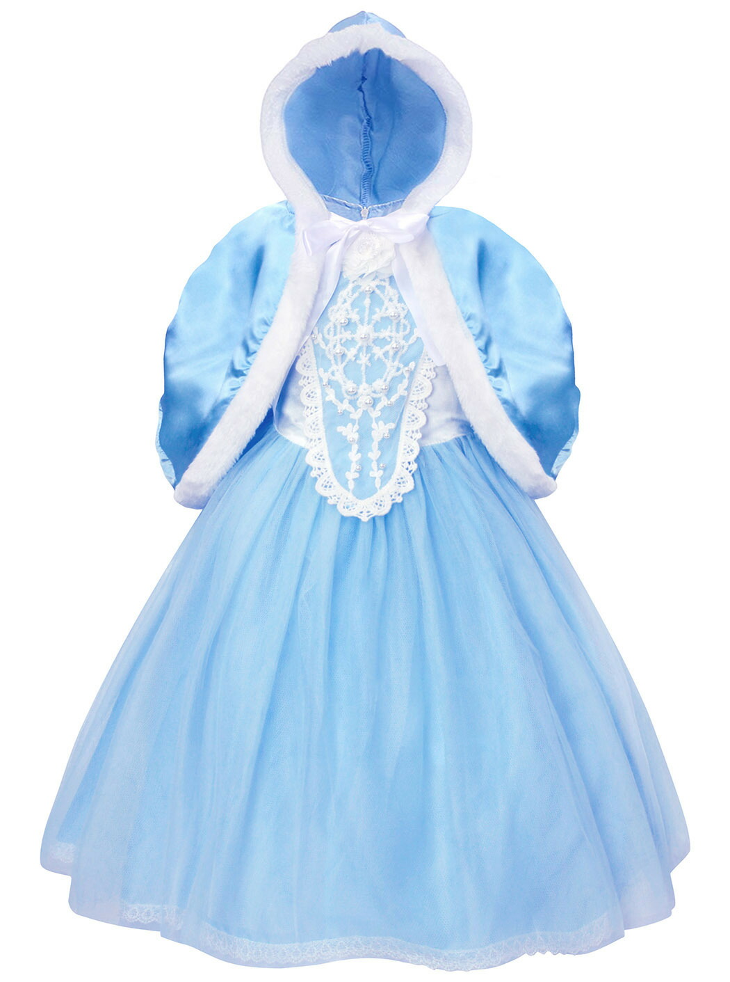 プリンセス ドレス 子供 仮装 女の子 コスチューム 衣装 コスプレ プレゼント リトルプリンセス ブルー お姫様 096