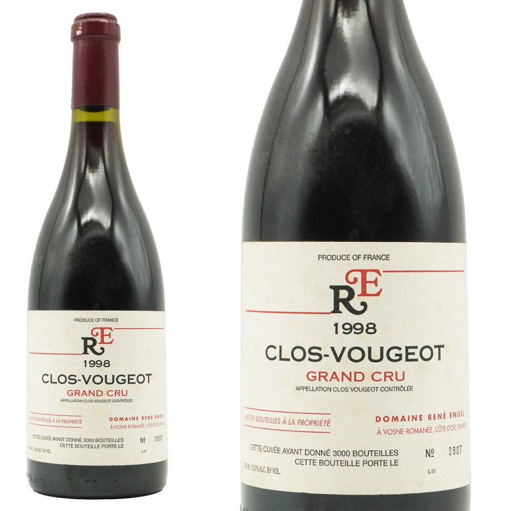クロ ヴージョ グラン クリュ 特級 1998 ドメーヌ ルネ アンジェル元詰 AOCクロ ヴージョ グラン クリュ 特級 年産3000本のみ