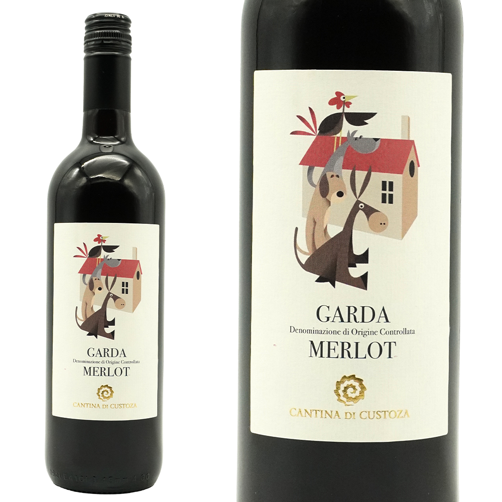 ガルダ メルロ 2024 カンティーナ ディ クストーツァ DOCガルダ(ブレーメンの音楽隊ラベル) スクリューキャップ 赤 辛口 750ml