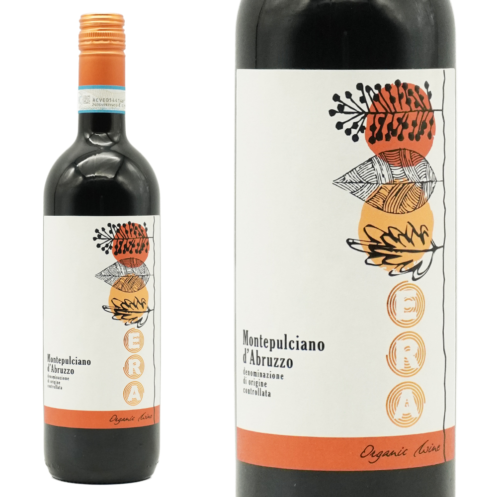 エラ モンテプルチアーノ ダブルッツォ オーガニック 2022 カンティーネ アウローラ ビオロジック ヴィーガン認証 赤 辛口 ミディアムボディ