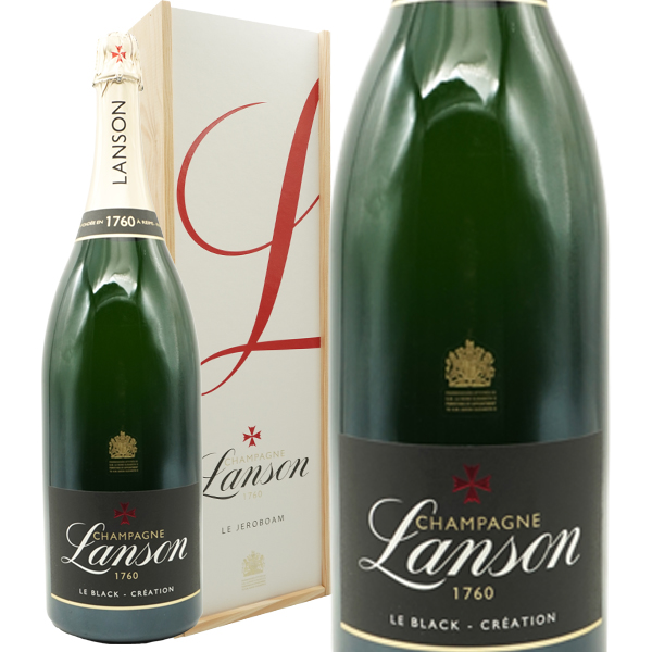 【特大サイズ】シャンパーニュ ランソン ブラック クリエイション ブリュット 正規代理店輸入品 大型ジェロボアム(3000ml) 豪華木箱入り