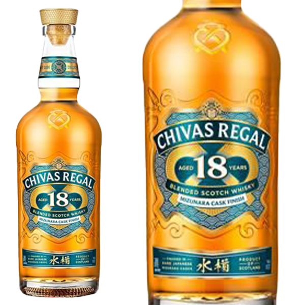 シーバスリーガル 18年 ミズナラカスクフィニッシュ 43% 700ml 正規品 日本限定販売 (ブレンデッド スコッチ ウイスキー)