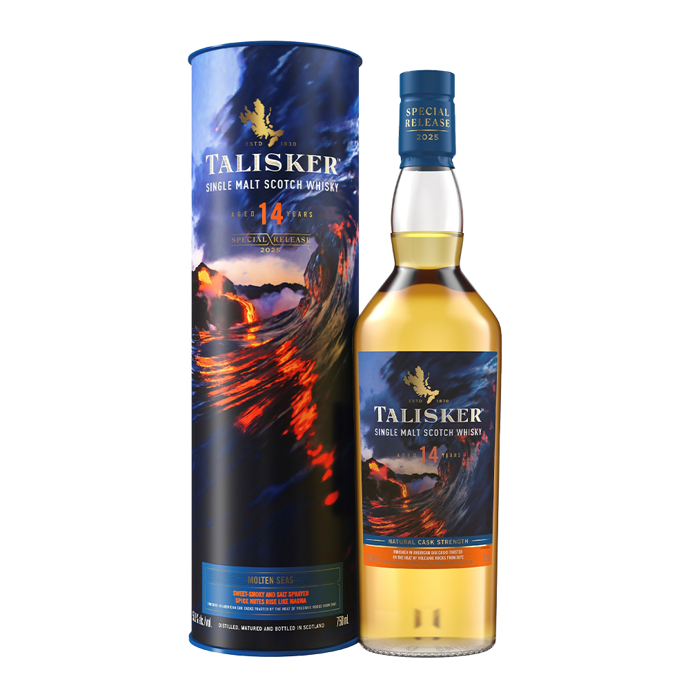 【送料無料】【正規品 箱入】タリスカー 14年 モルテン シーズ ナチュラルカスクストレングス シングル モルト スコッチ ウイスキー 700ml  53.9%
