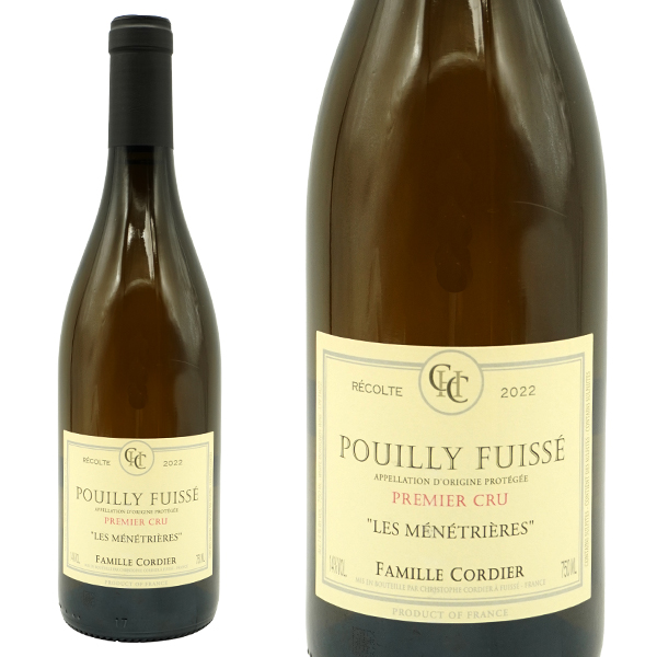 プイィ フュイッセ プルミエ クリュ 一級 メネトリエール 2022 ドメーヌ コルディエ AOCプイイ フュイッセ  プルミエ クリュ 一級