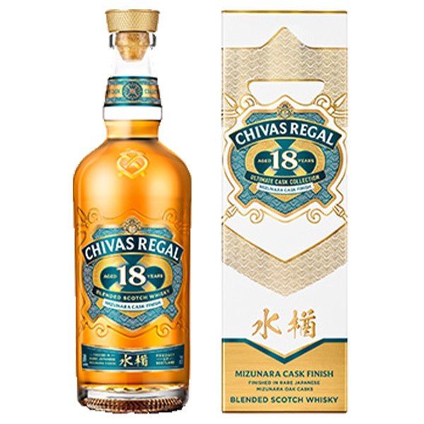 【正規品 箱入】シーバスリーガル 18年 ミズナラ カスク フィニッシュ ブレンデッド スコッチウイスキー 700ml 43%