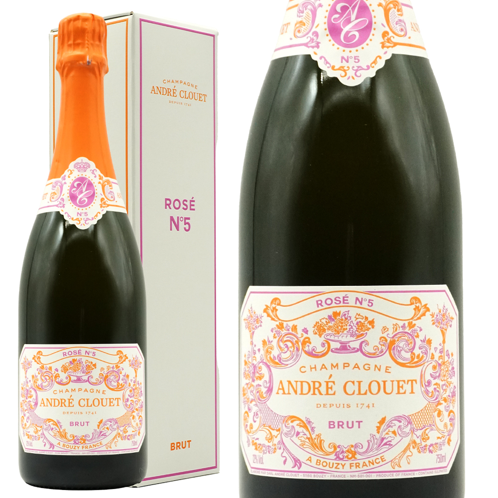 【箱入】アンドレ クルエ シャンパーニュ (グラン クリュ 特級) ブリュット ロゼ No.5 ピノ ノワール種100% AOCロゼ シャンパーニュ