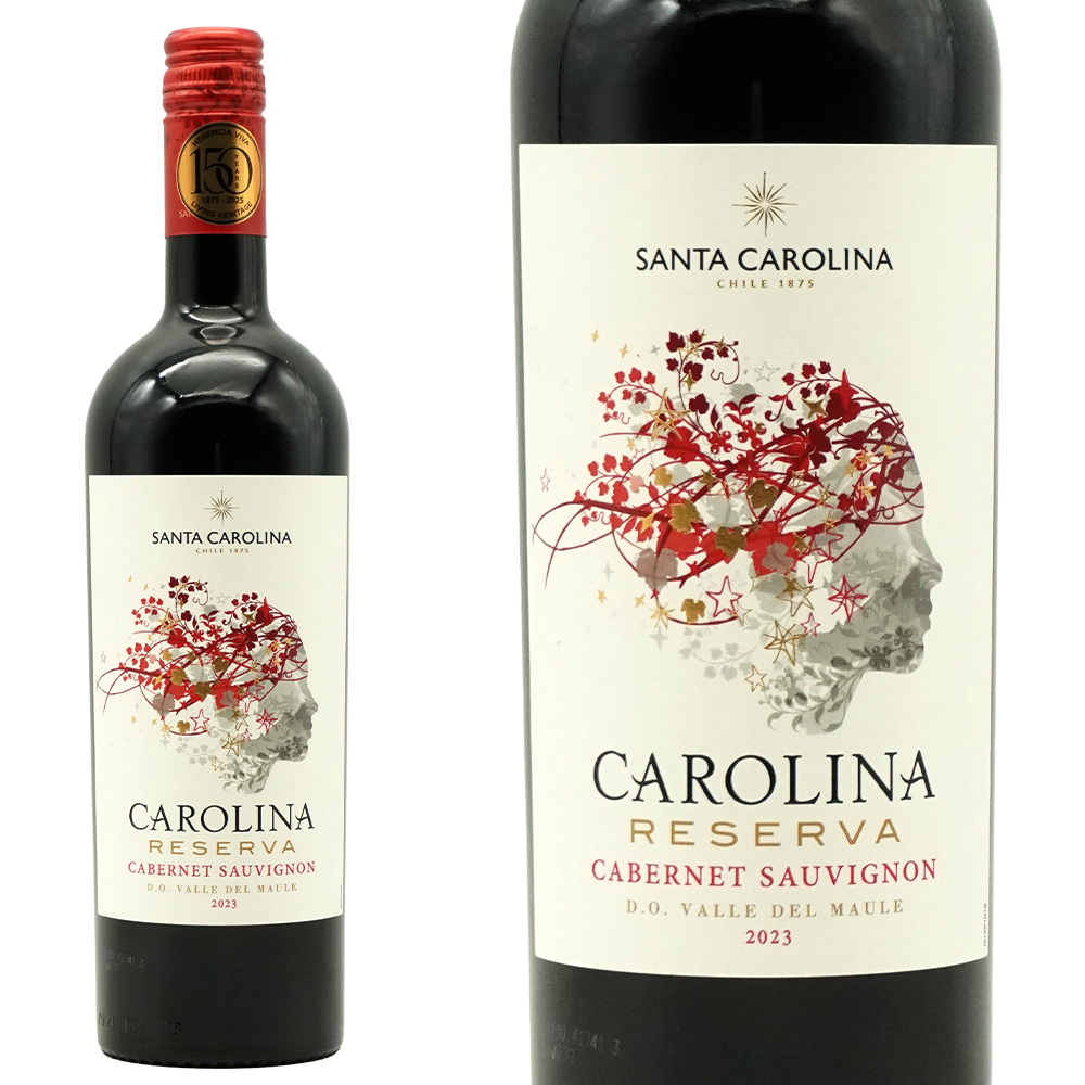 サンタ カロリーナ カベルネ ソーヴィニヨン レセルヴァ [2023]年 オーク樽9ヶ月熟成 D.O.コルチャグア ヴァレー 重厚ボトル サンタ カロリーナ ワインズ