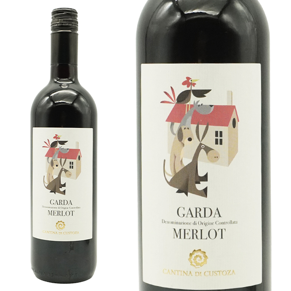 ガルダ メルロ 2023 カンティーナ ディ クストーツァ DOCガルダ(ブレーメンの音楽隊ラベル) スクリューキャップ 赤 辛口 750ml