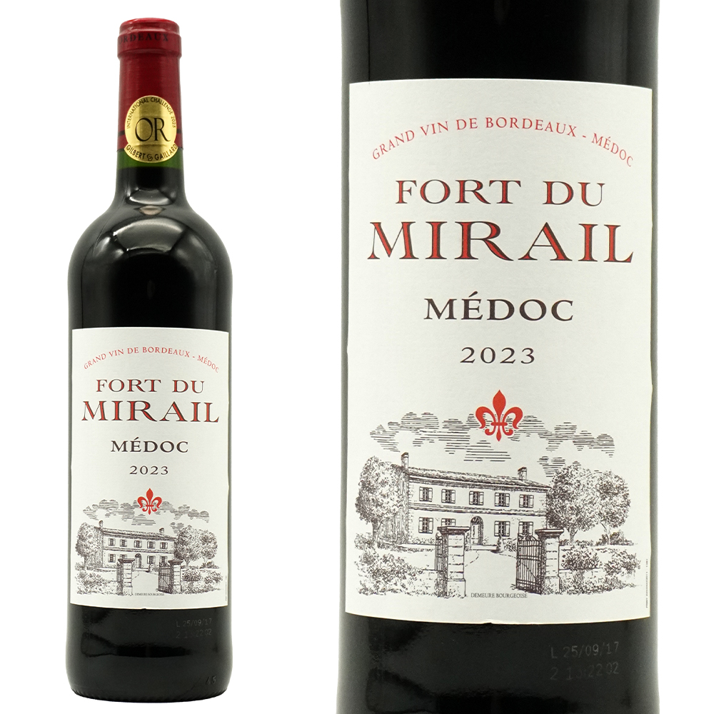 メドック フォール デュ ミライユ 2023 ジネステ社 ジルベール＆ガイヤール2025年金賞受賞 AOCメドック 赤 フルボディ 辛口 13.5％