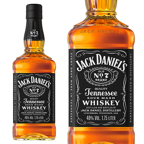 【正規品 1750ml ビッグサイズ】ジャック ダニエル ブラックラベル オールド No.7 テネシーウイスキー ジャック ダニエル蒸留所 正規代理店輸入品 1750ml 40%