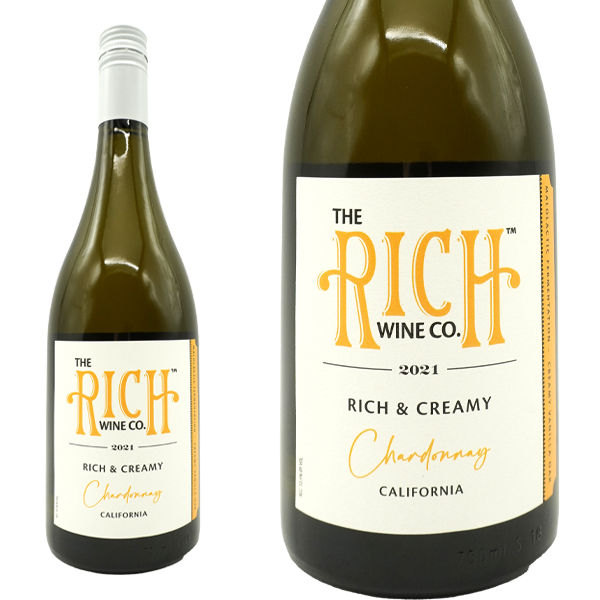 リッチ&クリーミー シャルドネ 2021 年 スコット セラーズ ワイナリー(ザ リッチ ワイン コ社) フルボディ(重口) 辛口 白