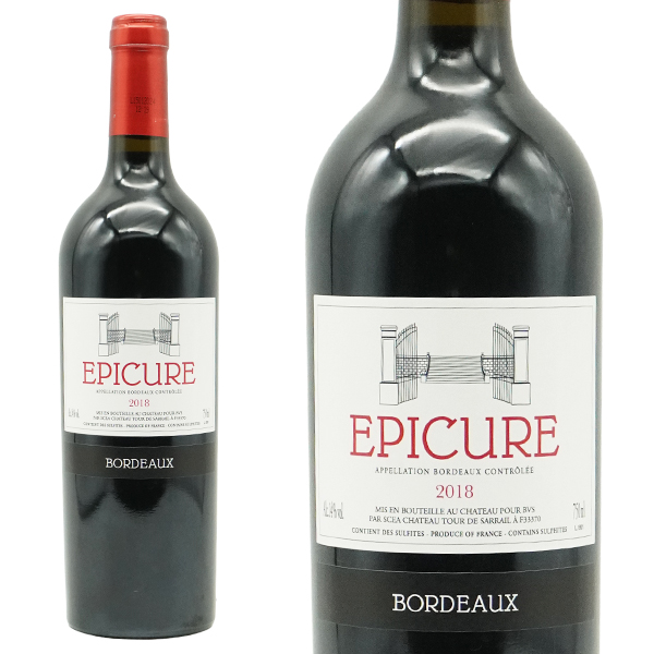 エピキュア 2018 AOCボルドー ユベール ド ブアール氏とベルナール プジョル氏の夢のコラボワイン 自然派 正規品 シャトー元詰
