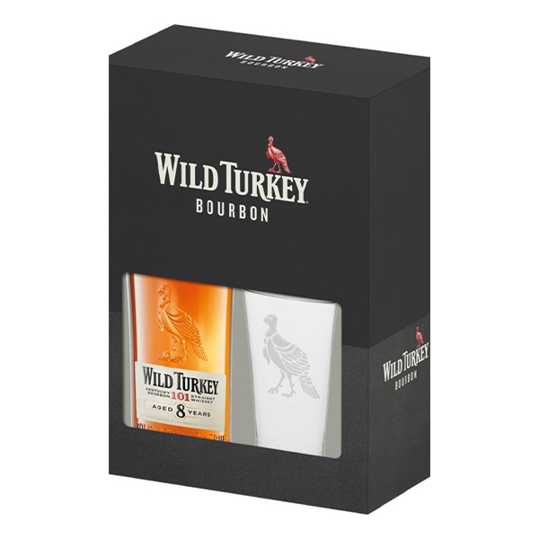 【箱入 グラス付 正規品】ワイルドターキー 8 年 オリジナルハイボールグラス付き ケンタッキー ストレート バーボン ウイスキー