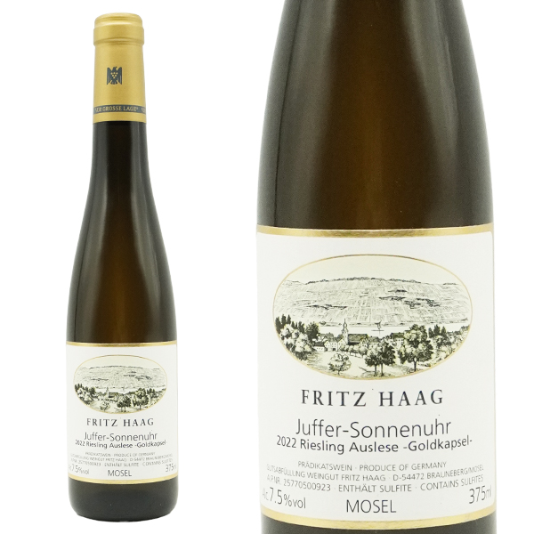 【ハーフサイズ】 ブラウネベルガー ユッファー ゾンネンウーア リースリング アウスレーゼ ゴルトカプセル 2022 フリッツ ハーク家元詰