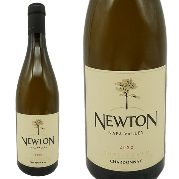 ニュートン ナパ ヴァレー アンフィルタード シャルドネ 2022 オーク樽20ヵ月熟成 ニュートン ヴィンヤード 重厚ボトル