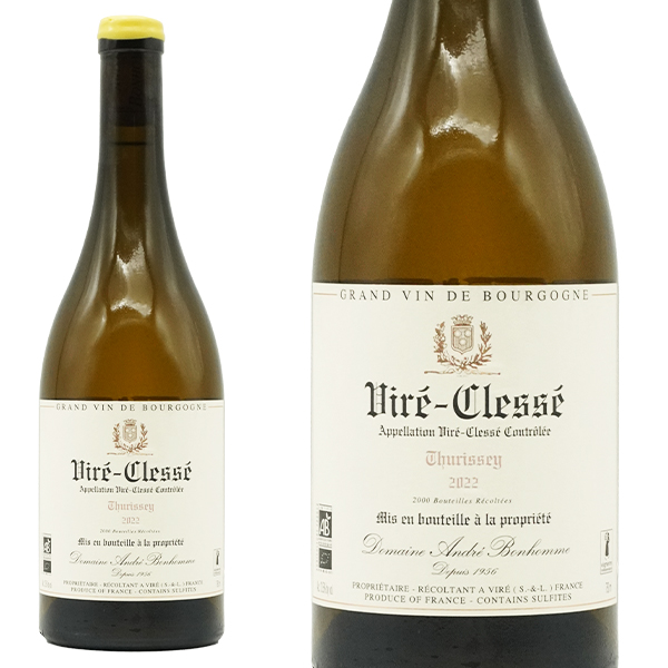 ヴィレ クレッセ チュリセ 2022 蔵出し限定生産品 ドメーヌ アンドレ ボノム元詰  正規代理店輸入品 ロウ封印キャップ 重厚ボトル
