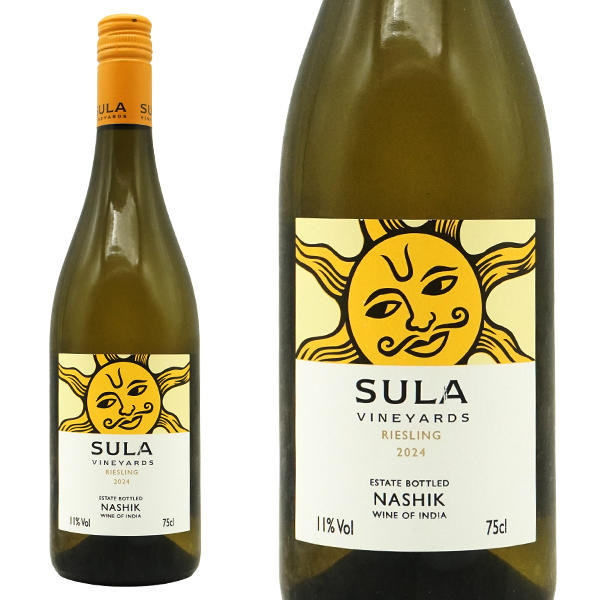 スラ ヴィンヤーズ リースリング 2024 インド産リースリング種100% やや辛口白 全品ロットナンバー入り ベジタリアン マーク付き