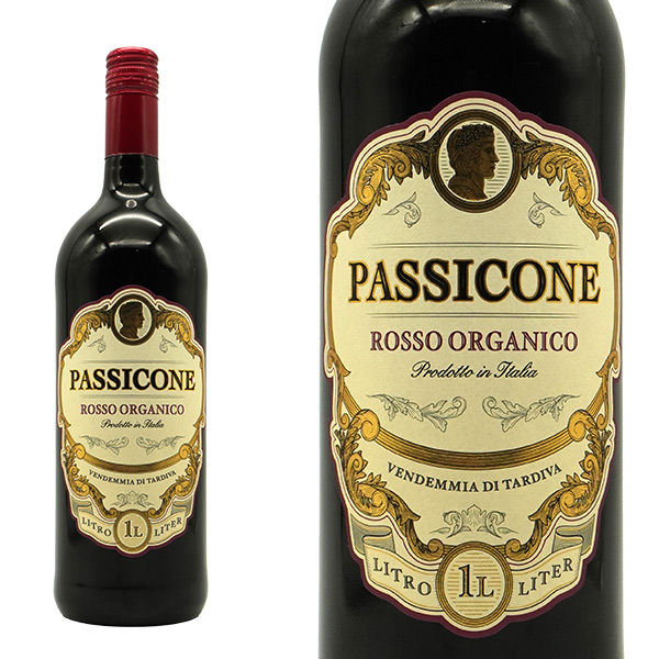 【大型1000ml】パッシコーネ ロッソ オルガニコ NV マーレ マンニュム社 サクラワインアワード2022にて金賞受賞 大型1Lサイズ