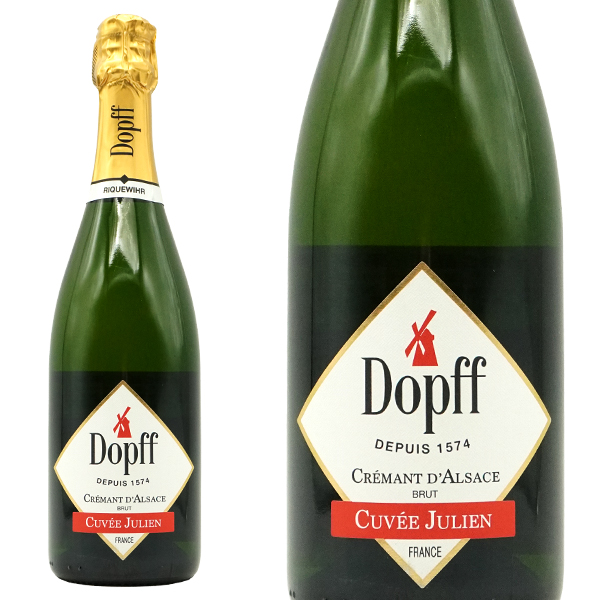 クレマン ダルザス ブリュット キュヴェ ジュリアン (瓶内二次発酵 シャンパン方式) NV ドップ オ ムーラン 正規品