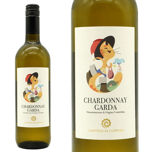 ガルダ シャルドネ 2024 カンティーナ ディ クストーツァ DOCガルダ (童話「長靴をはいた猫」ラベル)  スクリューキャップ 12.5%