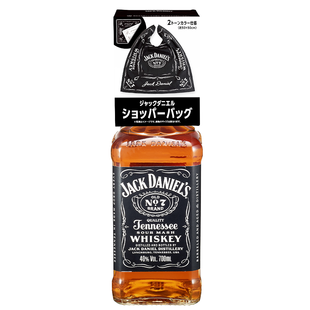 【正規品 バンダナバッグ付き】ジャック ダニエル ブラックラベル オールド No.7 テネシーウイスキー ジャック ダニエル蒸留所 700ml 40％