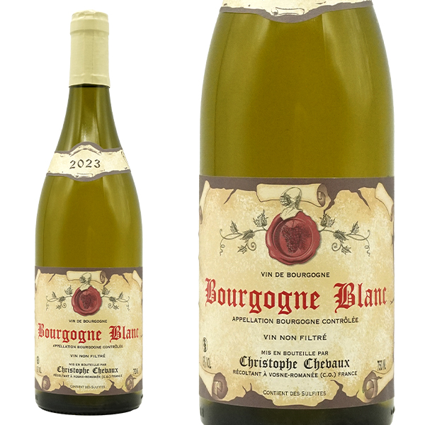 ブルゴーニュ シャルドネ 2023 蔵出し作品 ドメーヌ クリストフ シュヴォー元詰 AOCブルゴーニュ ブラン 白ワイン 辛口 年産わずか600本
