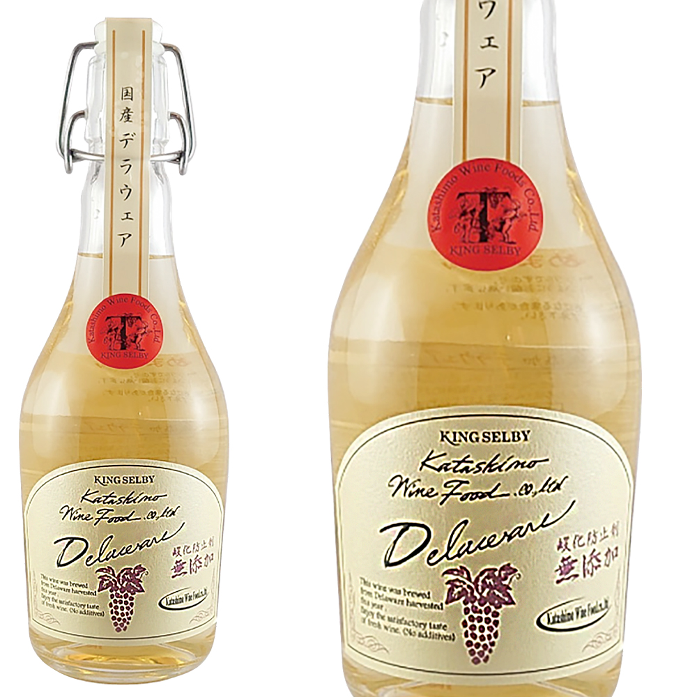 【新酒 2025】カタシモワイン 酸化防止剤無添加 デラウェア　カタシモワインフード元詰 2025 [国産白ワイン] 飲みやすい甘口