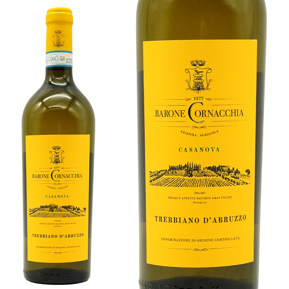 トレッビアーノ・ダブルッツォ 2024年 バローネ・コルナッキア 750ml 正規 （イタリア 白ワイン）