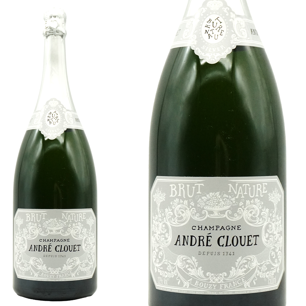 アンドレ クルエ シャンパーニュ ブリュット ナチュール シルバー マグナム ノン ドゼ ブラン ド ノワール 正規 白 シャンパン スパークリング 1500ml【eu_ff】