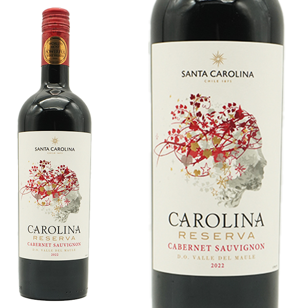 サンタ カロリーナ カベルネ ソーヴィニヨン レセルヴァ [2022]年 オーク樽9ヶ月熟成 D.O.コルチャグア ヴァレー 重厚ボトル サンタ カロリーナ ワインズ