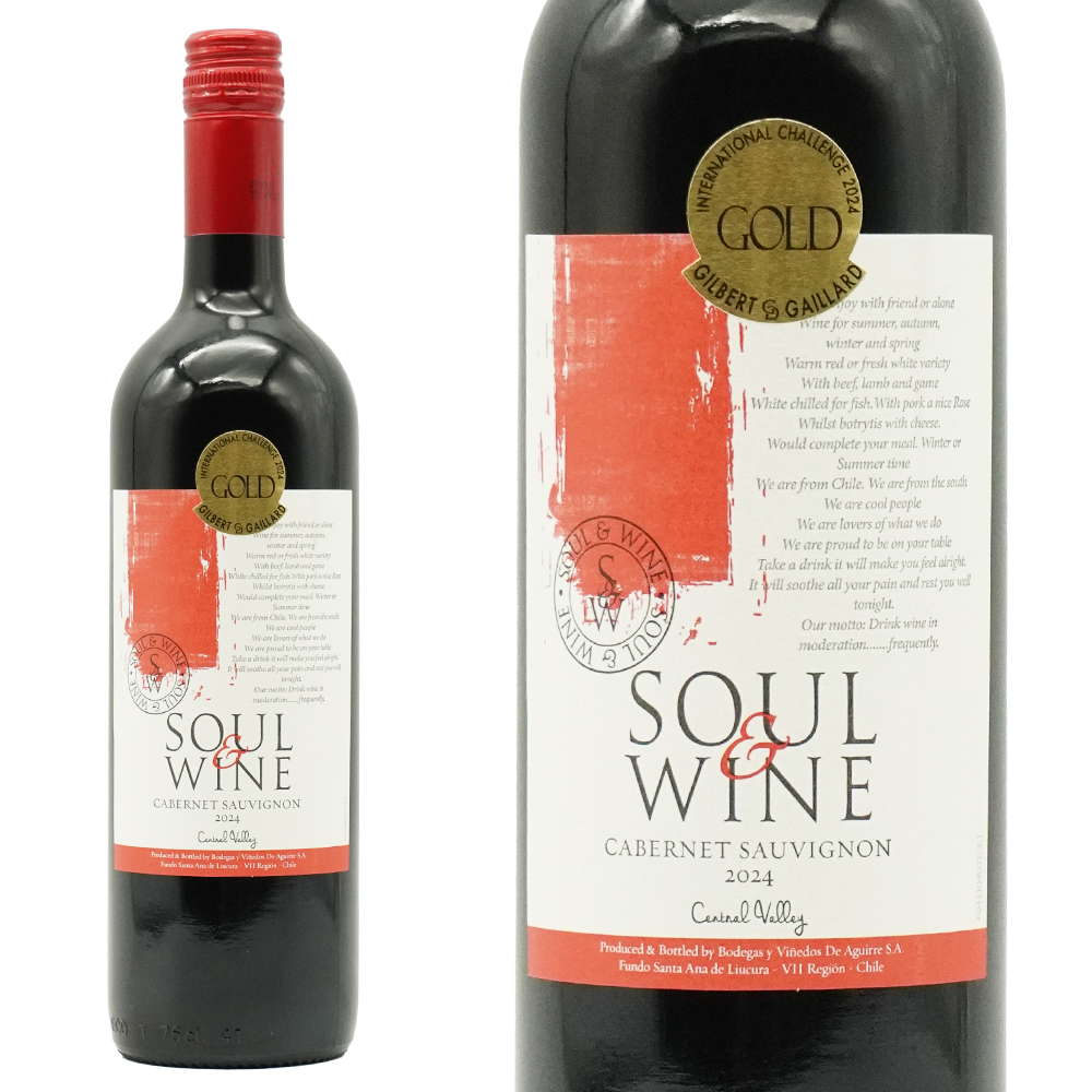 ソウル＆ワイン カベルネ ソーヴィニヨン 2024 ボデガス イ ヴィネドス デ アギーレ元詰 ジルベール＆ガイヤール2024金賞受賞 D.O
