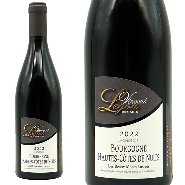 ブルゴーニュ オート コート ド ニュイ “レ ボー モン リュソ” モノポール畑 2022 蔵出し品 ドメーヌ ヴァンサン ルグー元詰 自然派