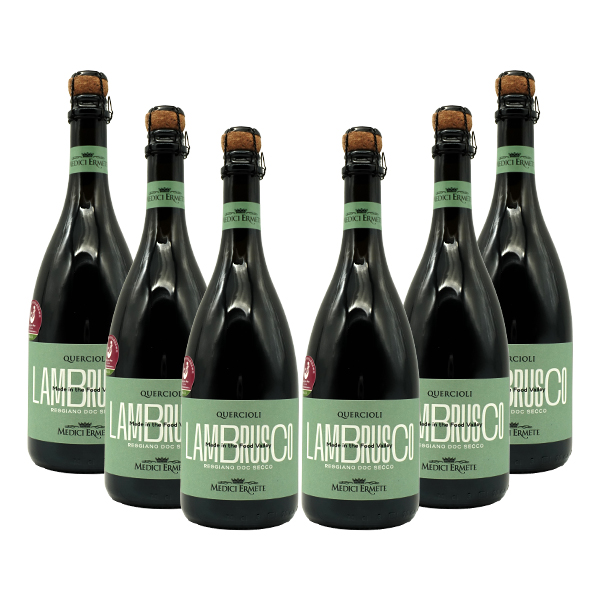 【送料無料/6本セット】メディチ エルメーテ クエルチオーリ レッジアーノ ランブルスコ セッコ 750ml×6本 ケース[6本入り]NV 正規 750ml