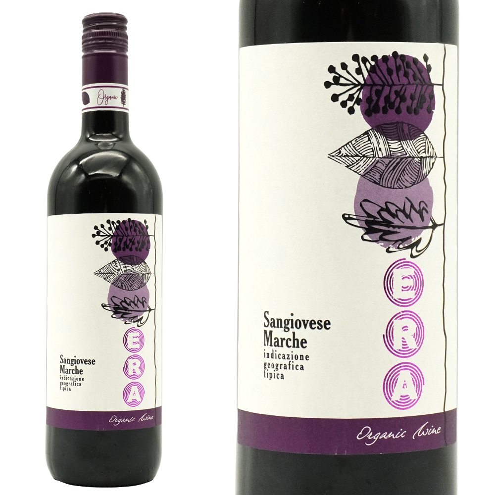 エラ サンジョヴェーゼ オーガニック 2022 カンティーネ アウローラ ビオロジック ヴィーガン認証 赤 辛口 ミディアムボディ