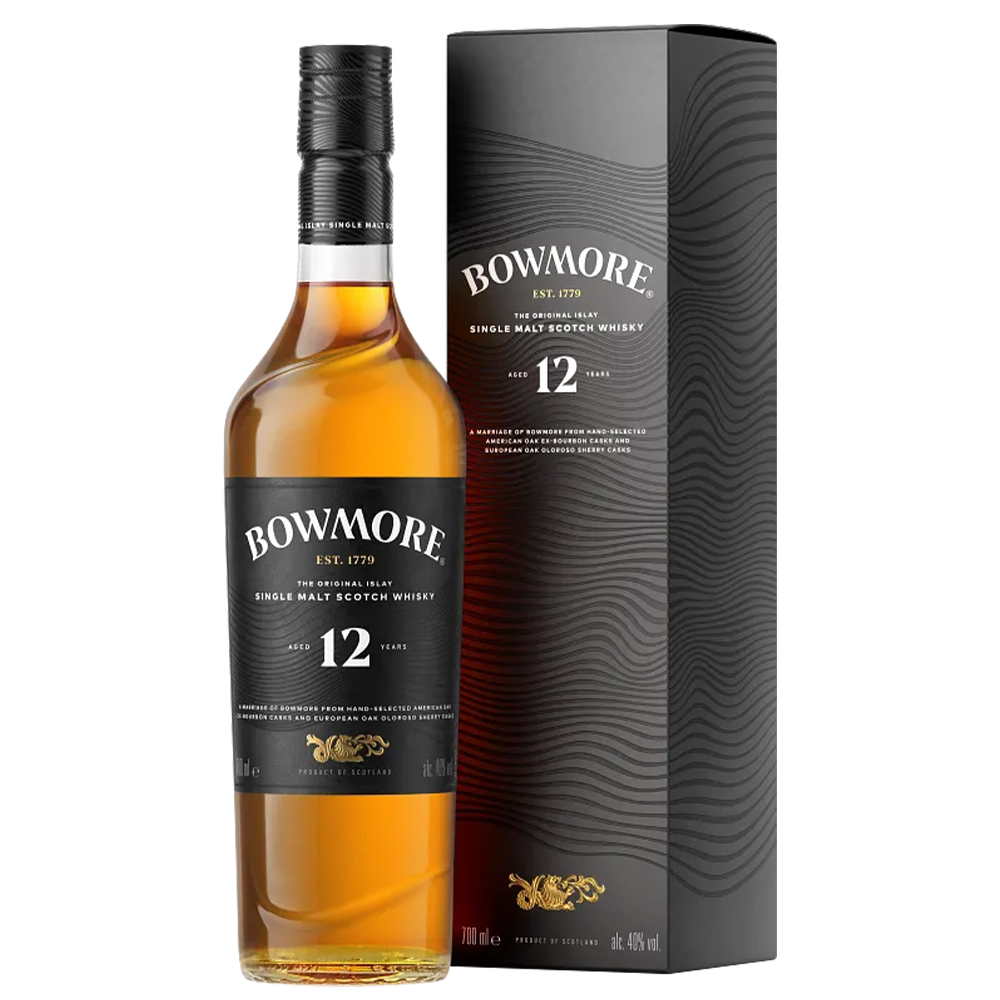 【箱入 正規品】ボウモア 12年 アイラ シングル モルト スコッチ ウイスキー 700ml 40% whisky_YBW12