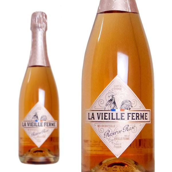 ラ ヴィエイユ フェルム スパークリング レゼルヴ ブリュット ロゼ にわとりラベル (ヴァン ド フランス) ぺラン家(シャトー ボーカステル) 泡 ロゼ ワイン 辛口 スパークリング 750ml