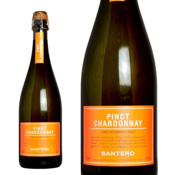 サンテロ  ピノ  シャルドネ  スプマンテ  750ml  （イタリア  ピエモンテ  スパークリングワイン  白）  家飲み