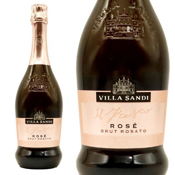 ヴィラ サンディ ロザート スパークリング ブリュット 750ml 辛口 ロゼ スパークリングワイン イタリア ヴェネト グレーラ種 ピノ ノワール
