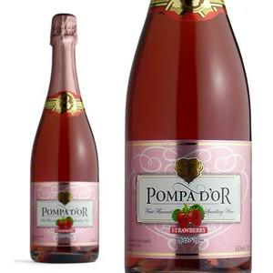 ポンパドール ストロベリー スパークリングPOMPA D'OR Strawberry 今!クラブさまやカフェバーさまなどでも大ブレイク!!アルコール度数6%の低アルコールなので女性の方にも大人気!その名も「金の泡」という意味の名前の、大人気フルーツワインシリーズが勢揃い!!【eu_ff】