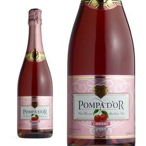 ポンパドール チェリー スパークリング POMPA D'OR Cherry 今!クラブさまやカフェバーさまなどでも大ブレイク!!アルコール度数6%の低アルコールなので女性の方にも大人気!その名も「金の泡」という意味の名前の、大人気フルーツワインシリーズが勢揃い!!【eu_ff】