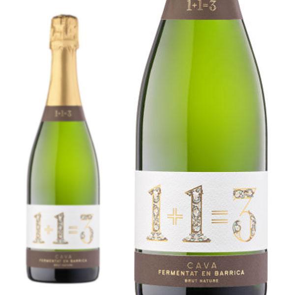 1+1=3 ウ メス ウ ファン トレス ブルット ナトゥーレ フェルメンタット エン バリーカ 750ml スペイン スパークリングワイン カヴァ 白