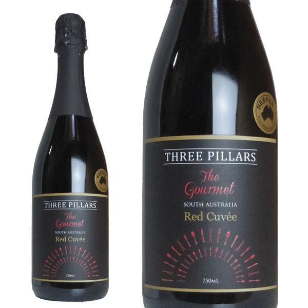 スリー ピラーズ ザ グルメ スパークリング レッド キュヴェ 南オーストラリア産 シラーズ97％＋プティ ヴェルド3％