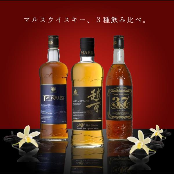 【送料無料】マルスウイスキー3種飲み比べセット 越百 ツインアルプス 3&7(スリーアンドセブン) 本坊酒造 マルス信州蒸留所