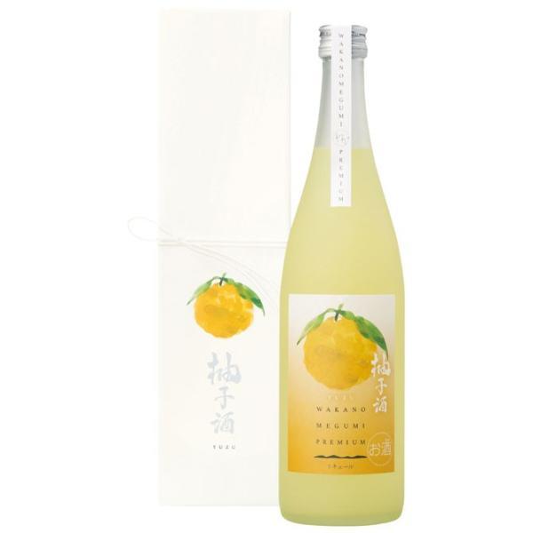 【正規品 箱入】世界一統 和歌のめぐみ プレミアム 柚子酒 ハードリカー 日本 720ml 化粧箱入り ギフトボックス
